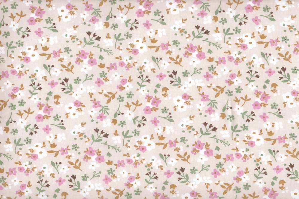 Manta Organic mini flor beige